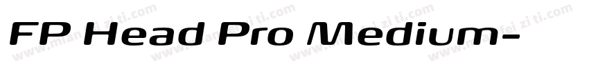 FP Head Pro Medium字体转换